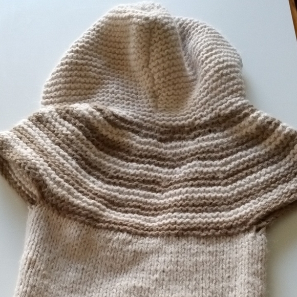 Zara TRF cream and Brown Cap Sleeve V-Neck Sweater Dress Size M - Picture 8 of 8